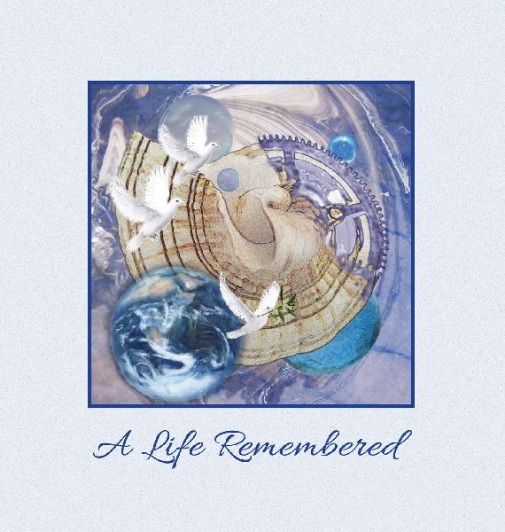 "A Life Remembered" Funeral Guest Book, Memorial Guest Book,  Condolence Book, Remembrance Book for Funerals or Wake, Memorial Service Guest Book