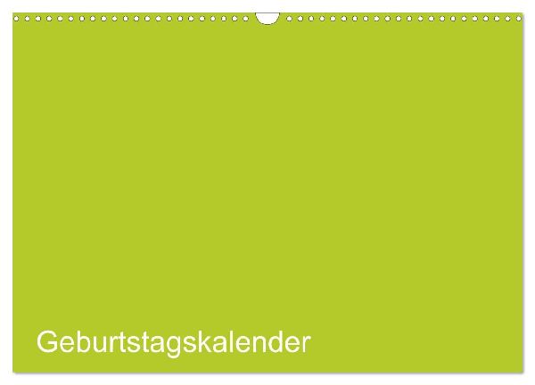 Bastel-Geburtstagskalender grün / Geburtstagskalender (Wandkalender 2026 DIN A3 quer), CALVENDO Monatskalender