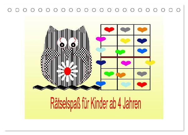 Rätselspaß für Kinder ab 4 Jahren (Tischkalender 2026 DIN A5 quer), CALVENDO Monatskalender