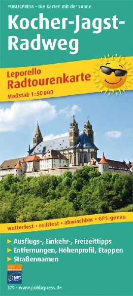 Kocher-Jagst-Radweg 1 : 50 000