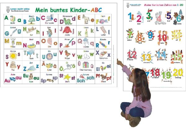 Mein buntes Kinder-ABC + Meine tierischen Zahlen/2 Poster