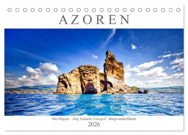 A Z O R E N (Tischkalender 2026 DIN A5 quer), CALVENDO Monatskalender