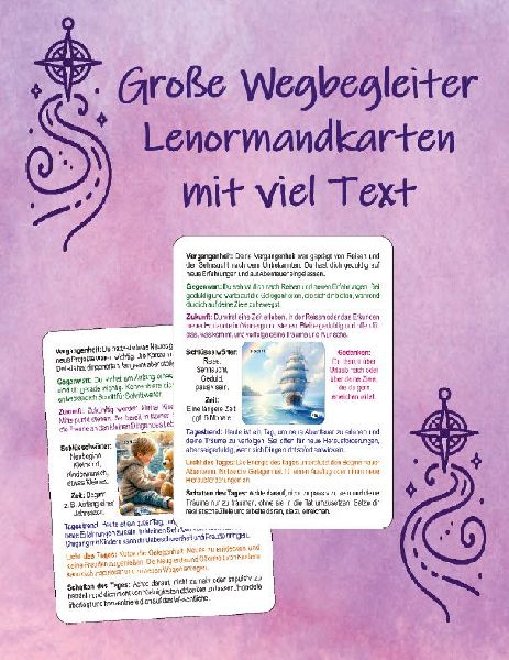 Große Wegbegleiter Lenormandkarten mit viel Text