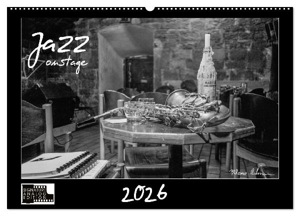 Jazz onstage (Wandkalender 2026 DIN A2 quer), CALVENDO Monatskalender