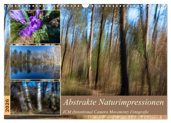 Abstrakte Naturerlebnisse - ICM (Intentional Camera Movement) Fotografie (Wandkalender 2026 DIN A3 quer), CALVENDO Monatskalender