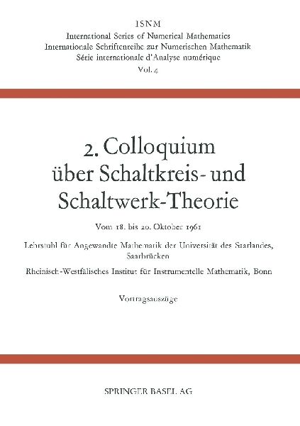 2. Colloquium Über Schaltkreis- und Schaltwerk-Theorie