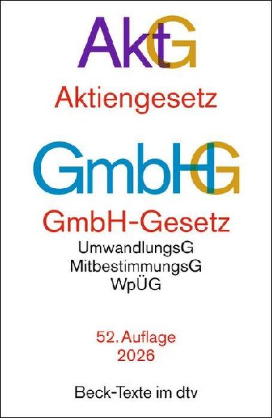 Aktiengesetz, GmbH-Gesetz. AktG GmbHG