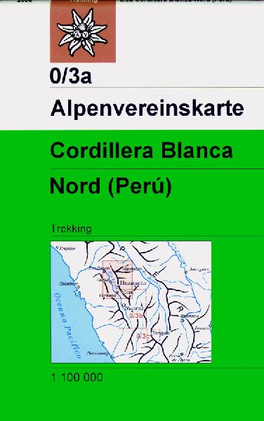 DAV Alpenvereinskarte 0/3A Cordillera Blanca Nordteil 1 : 100 000