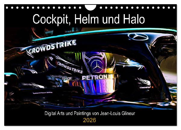 Cockpit, Helm und Halo (Wandkalender 2026 DIN A4 quer), CALVENDO Monatskalender