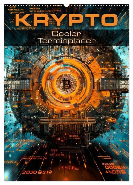 KRYPTO Cooler Terminplaner (Wandkalender 2026 DIN A2 hoch), CALVENDO Monatskalender