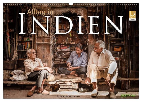 Alltag in Indien (Wandkalender 2026 DIN A2 quer), CALVENDO Monatskalender