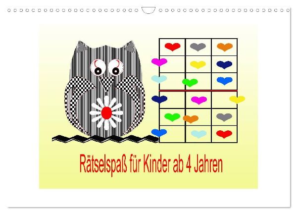 Rätselspaß für Kinder ab 4 Jahren (Wandkalender 2026 DIN A3 quer), CALVENDO Monatskalender