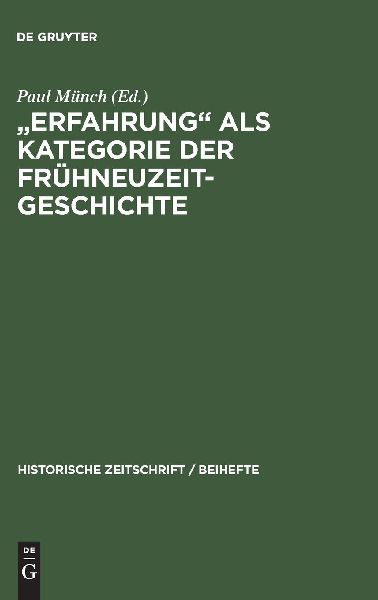 "Erfahrung" als Kategorie der Frühneuzeitgeschichte