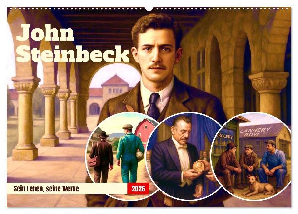 John Steinbeck (Wandkalender 2026 DIN A2 quer), CALVENDO Monatskalender