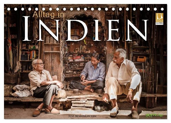 Alltag in Indien (Tischkalender 2026 DIN A5 quer), CALVENDO Monatskalender