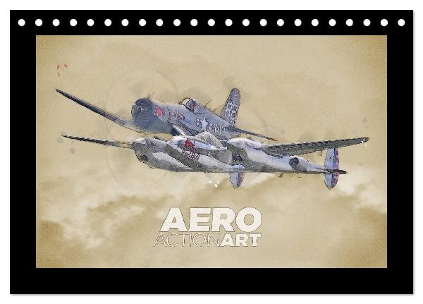 Aero Action Art - Luftfahrt Kunst (Tischkalender 2026 DIN A5 quer), CALVENDO Monatskalender