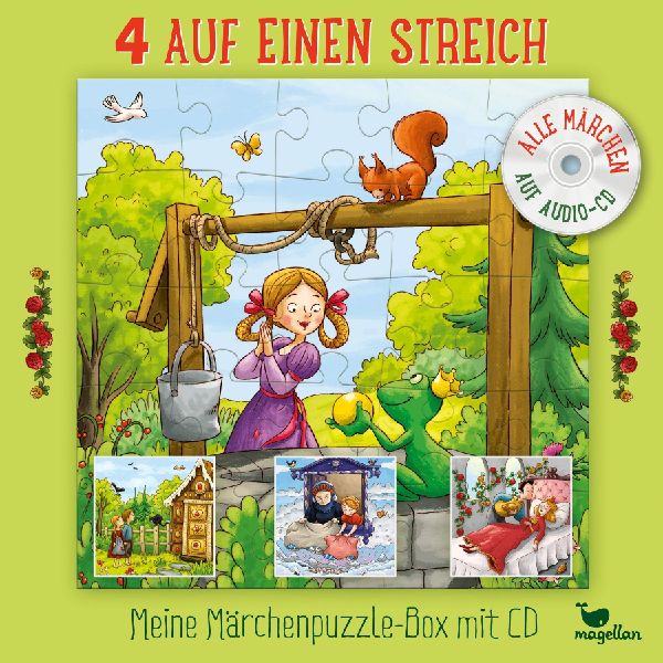 4 auf einen Streich - Meine Märchenpuzzle-Box mit CD