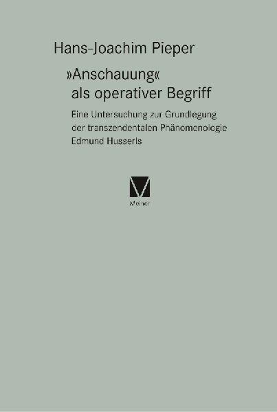 "Anschauung" als operativer Begriff