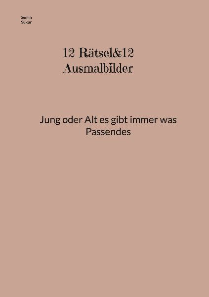 12 Rätsel&12 Ausmalbilder
