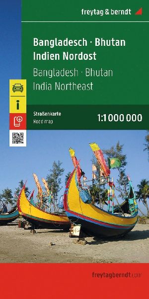 Bangladesch - Bhutan - Indien Nordost, Straßenkarte 1:1.000.000, freytag & berndt