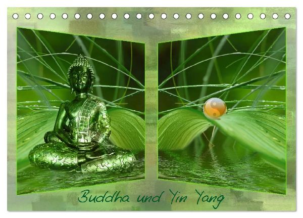 Buddha und Yin Yang (Tischkalender 2026 DIN A5 quer), CALVENDO Monatskalender