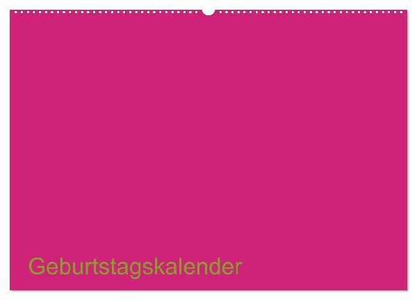Bastel-Geburtstagskalender pink / Geburtstagskalender (Wandkalender 2026 DIN A2 quer), CALVENDO Monatskalender