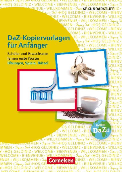 Deutsch lernen mit Fotokarten - Sekundarstufe I/II und Erwachsene - Schüler und Erwachsene lernen erste Wörter - Übungen, Spiele, Rätsel