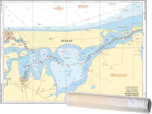Einzelkarte Barther Bodden - Grabow   Zingst / Saaler Bodden (Ausgabe 2026)