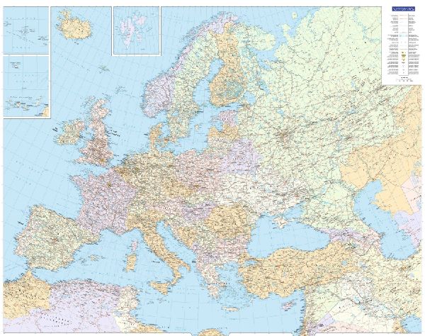 Kümmerly+Frey Europakarte politisch Poster 1:4,5 Mio.