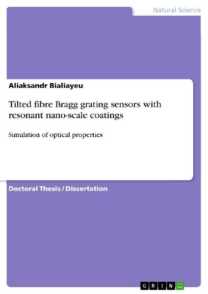 Tilted fibre Bragg grating sensors with resonant nano-scale coatings