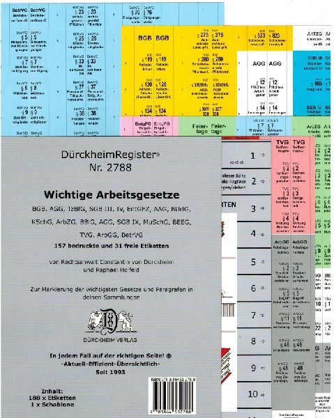 DürckheimRegister® ARBEITSGESETZE MIT STICHWORTEN