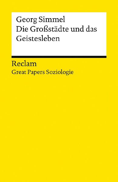 Die Großstädte und das Geistesleben
