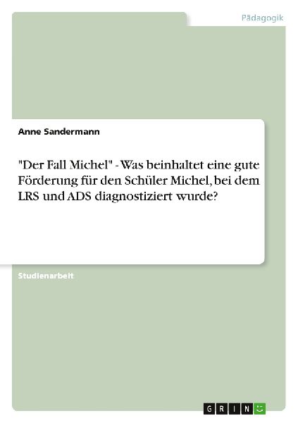 "Der Fall Michel" - Was beinhaltet eine gute Förderung für den Schüler Michel, bei dem LRS und ADS diagnostiziert wurde?