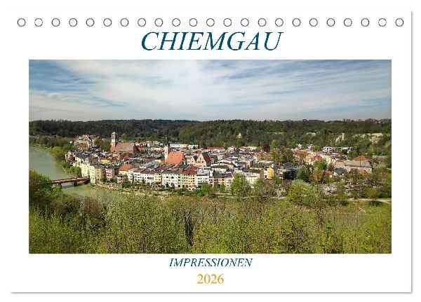 Chiemgau - Impressionen (Tischkalender 2026 DIN A5 quer), CALVENDO Monatskalender