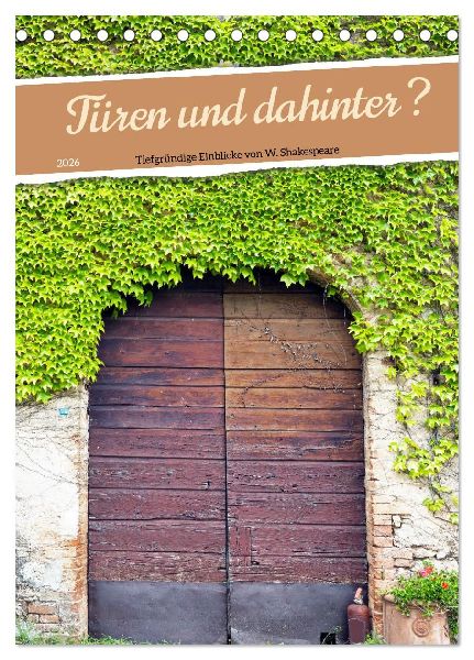 Türen und dahinter ? (Tischkalender 2026 DIN A5 hoch), CALVENDO Monatskalender