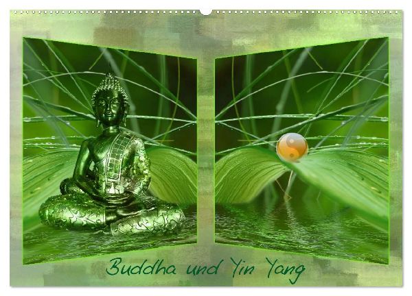 Buddha und Yin Yang (Wandkalender 2026 DIN A2 quer), CALVENDO Monatskalender