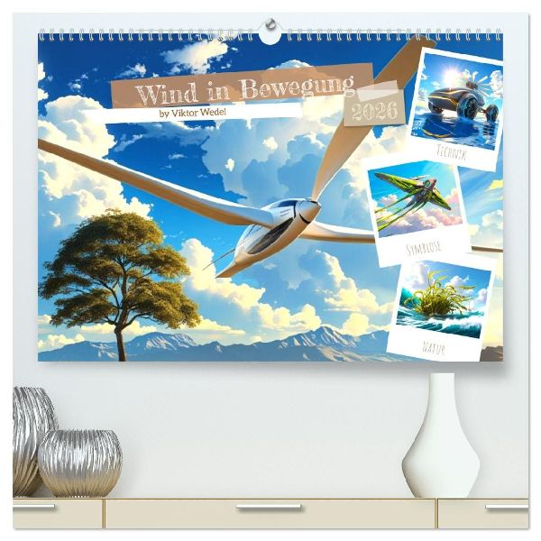 Wind in Bewegung (hochwertiger Premium Wandkalender 2026 DIN A2 quer), Kunstdruck in Hochglanz