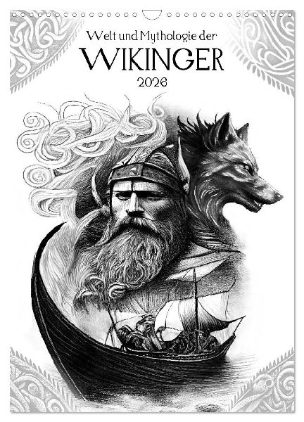 Welt und Mythologie der Wikinger (Wandkalender 2026 DIN A3 hoch), CALVENDO Monatskalender