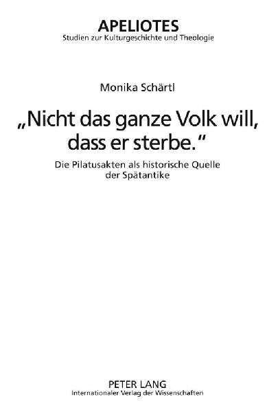 'Nicht das ganze Volk will, dass er sterbe.'