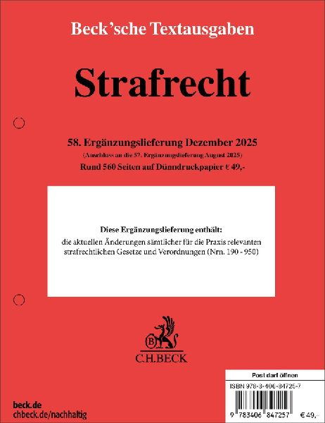 Strafrecht  58. Ergänzungslieferung