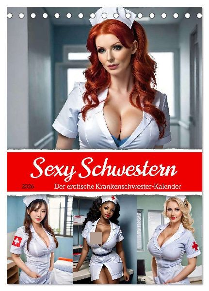 Sexy Schwestern (Tischkalender 2026 DIN A5 hoch), CALVENDO Monatskalender