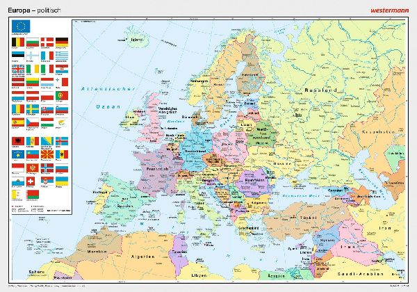 Posterkarten Geographie: Europa: politisch