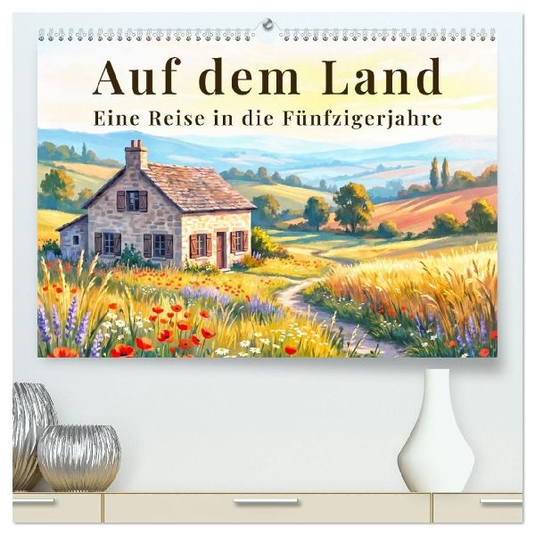 Auf dem Land - Eine Reise in die Fünfzigerjahre (hochwertiger Premium Wandkalender 2027 DIN A2 quer), Kunstdruck in Hochglanz