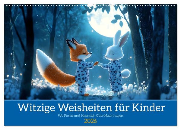Witzige Weisheiten für Kinder (Wandkalender 2026 DIN A2 quer), CALVENDO Monatskalender