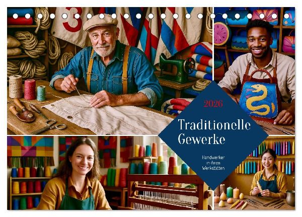 Traditionelle Gewerke (Tischkalender 2026 DIN A5 quer), CALVENDO Monatskalender
