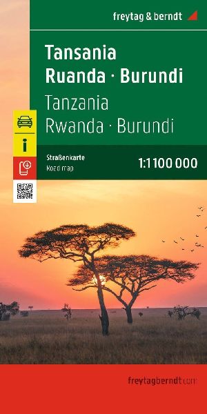 freytag & berndt Straßenkarte Tansania - Ruanda - Burundi 1:1,1 Mio.