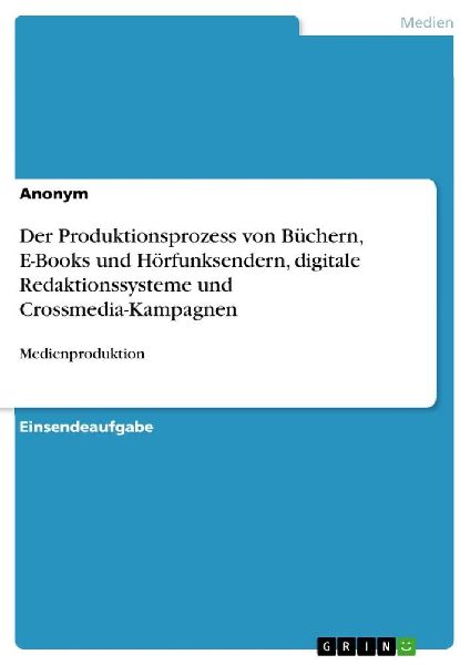 Der Produktionsprozess von Büchern, E-Books und Hörfunksendern, digitale Redaktionssysteme und Crossmedia-Kampagnen