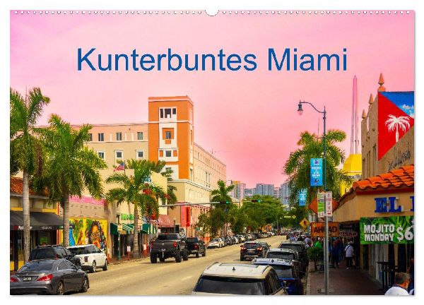 Kunterbuntes Miami (Wandkalender 2026 DIN A2 quer), CALVENDO Monatskalender