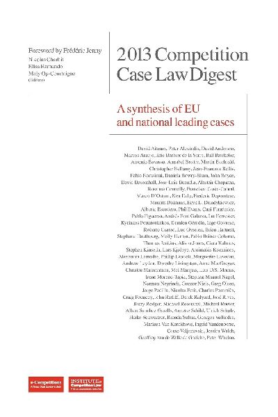 2013 Competition Case Law Digest A synthesis of EU and national leading case