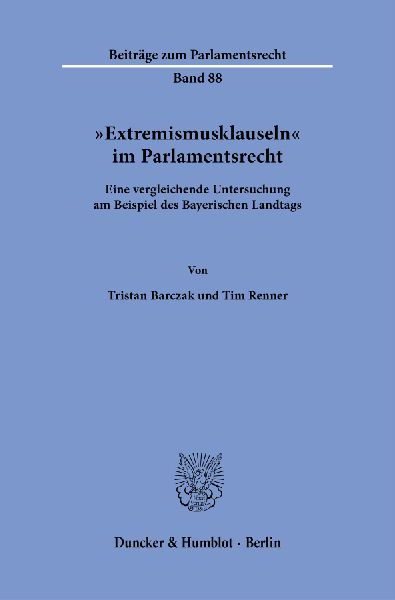 "Extremismusklauseln" im Parlamentsrecht